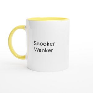 Snooker Wanker Mug Funny Gift for Cue Sports Fans, Rude Coffee Cup for Snooker Players, Cheeky Present for Pub League Games and Ball Potters
