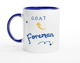 Le plus grand contremaître de tous les cadeaux Mug drôle de superviseur de construction pour le directeur de chantier Tasse de café cadeau d'anniversaire Humour pour le chef d'équipe de constructeur