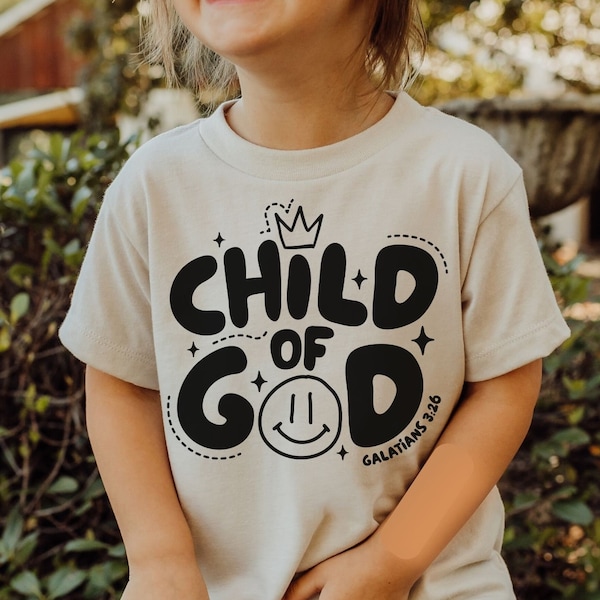 Kind Gottes Kinder Tshirt SVG, christliche Shirts geschnitten Datei für Jungen, biblische Kleinkind Tee Design, Kinder Jesus rettet Bro Png, Bibel Vers PNG