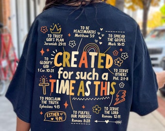 Created For a Such a Time as This svg, Retro Christian Shirt Sublimation, Women's Bible Verse PNG, Dear Person Behind Me png, Commercial Use