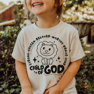 Kind Gottes Kinder Tshirt SVG, christliche Shirts geschnitten Datei für Jungen, biblische Kleinkind Tee Design, Kinder Jesus Sublimation, Bibel Vers PNG