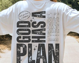 Retro God Has A Plan svg, Vintage Christian Design for Men, Dad Bible Verse PNG, You Have a Purpose Faith Gift png, Teen Church Tee png