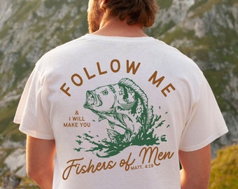 Fishers of Men Hoodie Design svg, Retro Christian Sublimation, Vintage Men's Bible Shirt PNG, Minimal Christian Dad png, Commercial Use