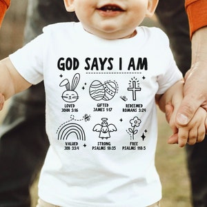 Gott sagt, du bist Kinder Ostern Shirt SVG, Retro Er ist auferstanden SVG, religiöse Kinder Ostern Sublimation, dummes Kaninchen Jesus SVG, kommerzielle Nutzung