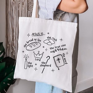 Fichier coupé sac d'étude de la Bible rétro, Jésus bohème est sac fourre-tout chrétien png, svg religieux sublimation de sac, conception de sac d'église Simple png