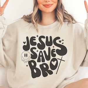 Gesù salva fratello maglietta cristiana SVG fede PNG croce clipart Gesù vinile adesivo boho fiore citazioni ispiratrici detti retrò faccina felice svg