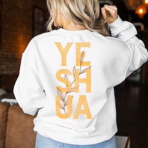 Yeshua Shirts SVG Faith PNG Flower Clipart Jesus Wall Art Vinyl Decal Boho Minimalist Flower Inspirational Quotes Sayings Leaves Line Art