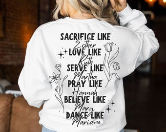 Woman of the Bible Hoodie Design svg, Retro Christian Sublimation, Bible Affirmation PNG, Dear Person Design, Godly Woman png,Commercial Use