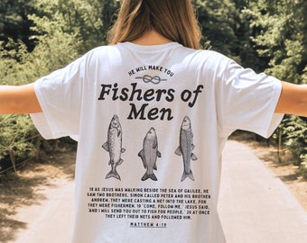 Vintage Fishers of Men Shirt Design svg, Retro Christian Sublimation, Men's Bible Verse PNG, Christian Dad Fishing png, Commercial Use