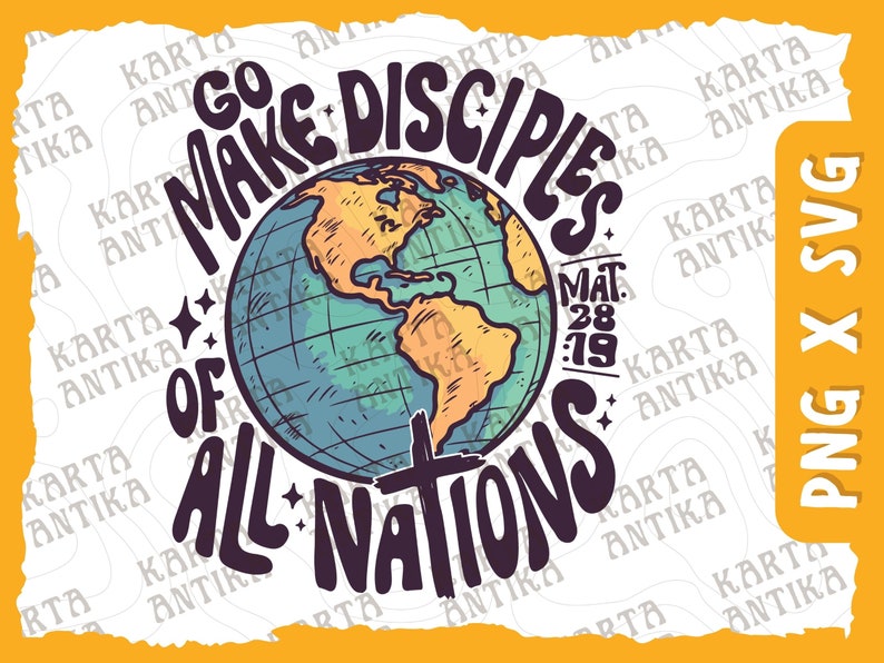 Retro Go Make Disciples Design Svg, Christian Streetwear Sublimation ...