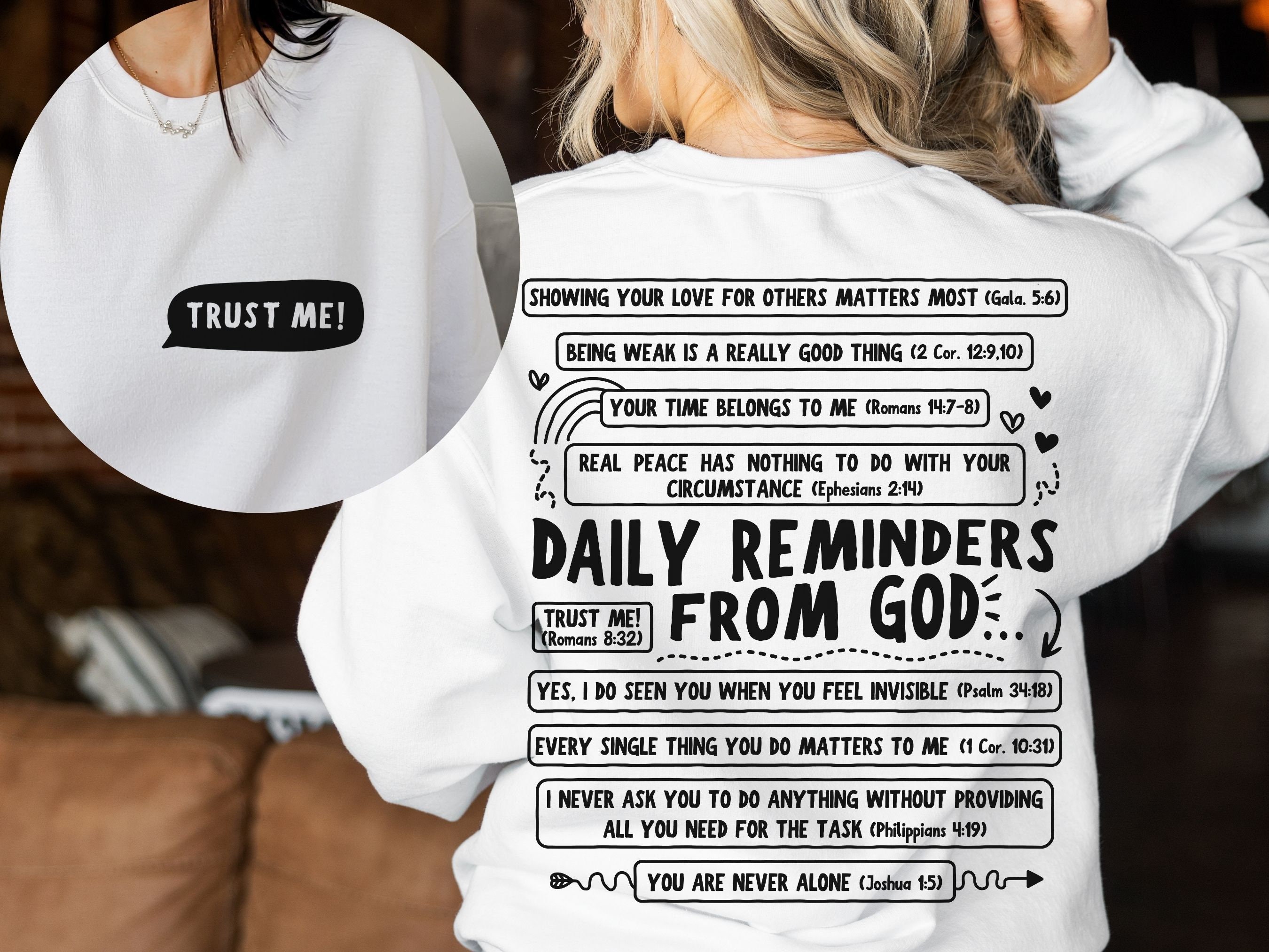 Daily reminders from god hoodie design svg retro christian etsy