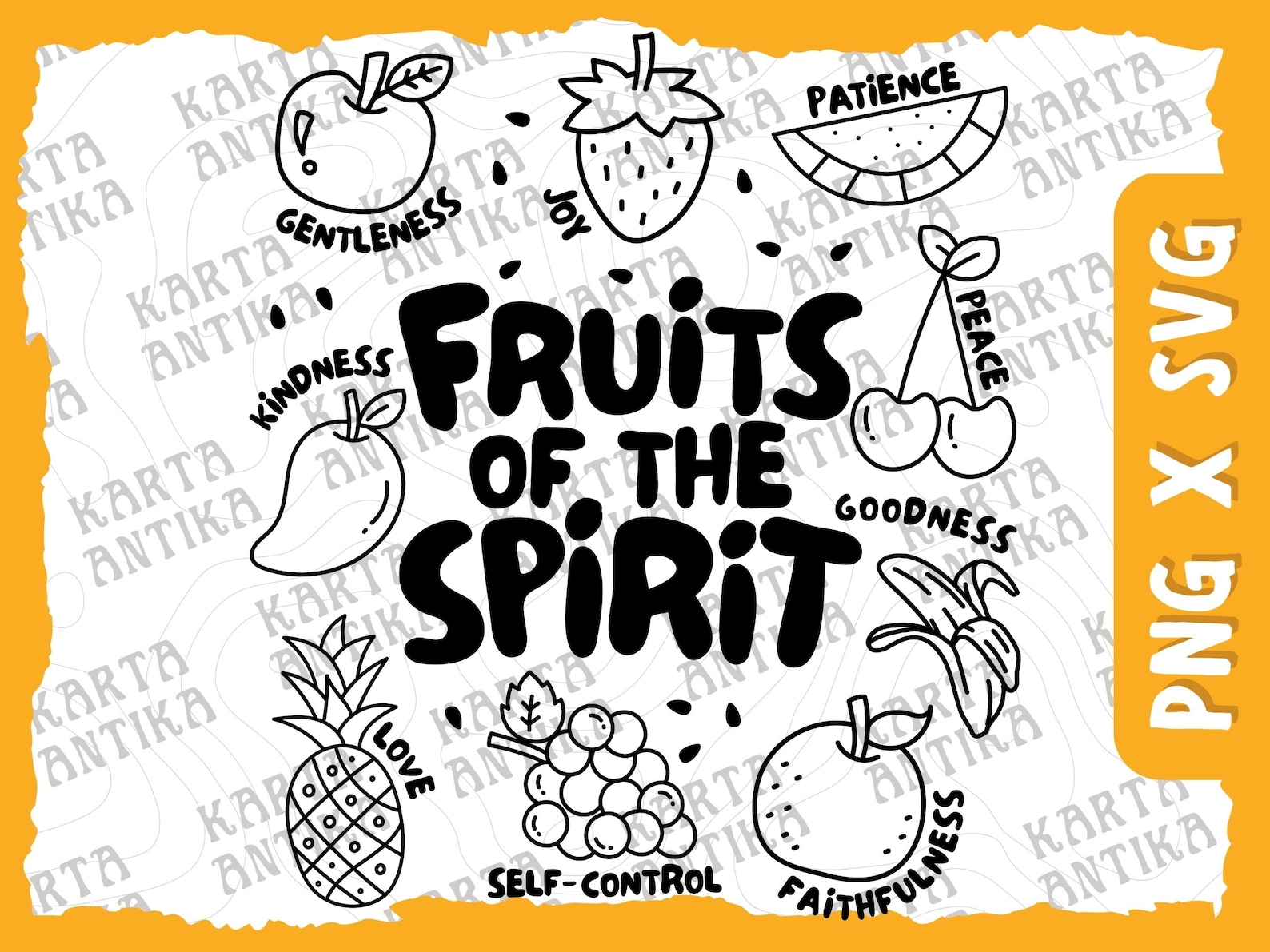 Fruit of the Spirit Shirt Design Svg, Retro Christian Sublimation ...