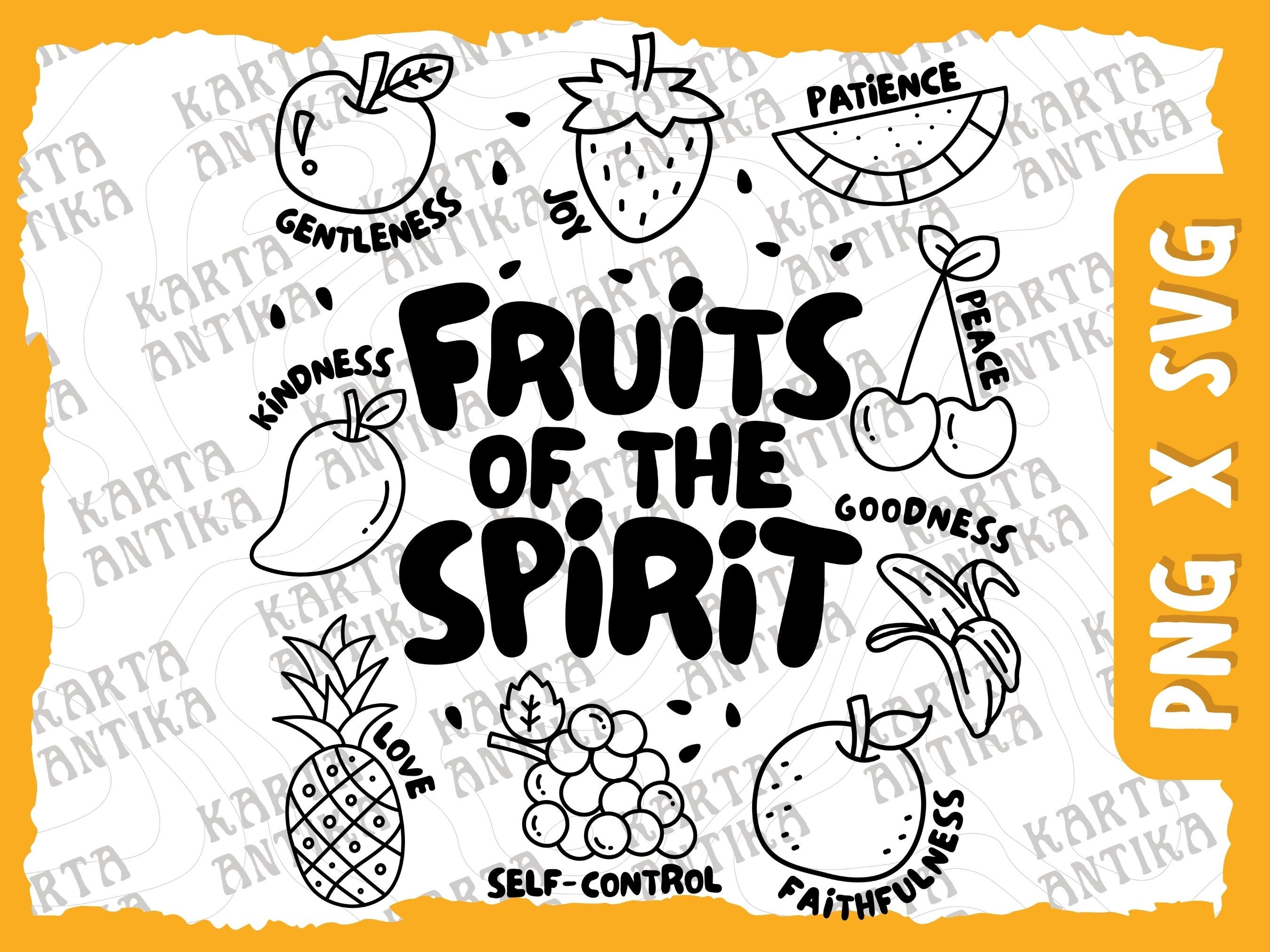 Fruit of the Spirit Shirt Design Svg, Retro Christian Sublimation ...