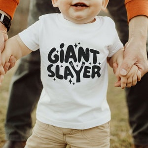 Giant Slayer Tshirt SVG, Christian Shirts Cut File For Body, Biblical Toddler Tee Design, Jesus Saves Bro Sublimation, Kids Bible Verse PNG image 3