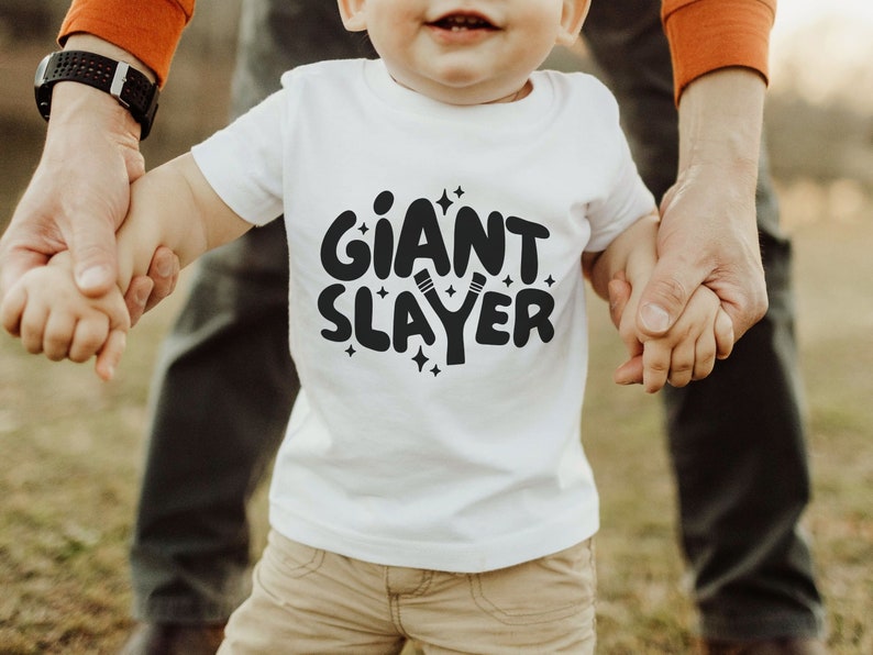 Giant Slayer Tshirt SVG, Christian Shirts Cut File For Body, Biblical Toddler Tee Design, Jesus Saves Bro Sublimation, Kids Bible Verse PNG image 3
