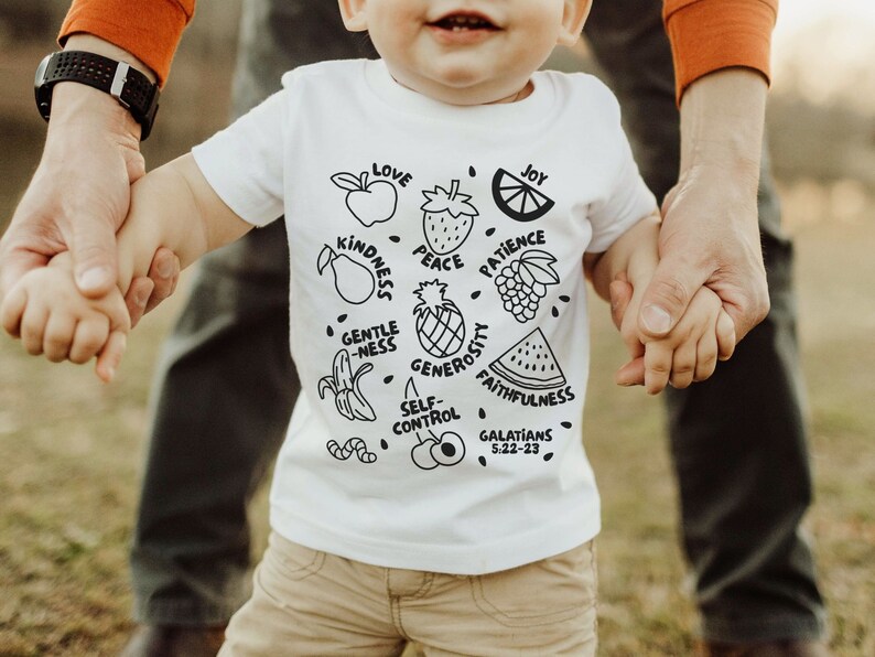 Fruit of the Spirit Kids Tshirt SVG, Christian Shirt Cut File for Boys ...
