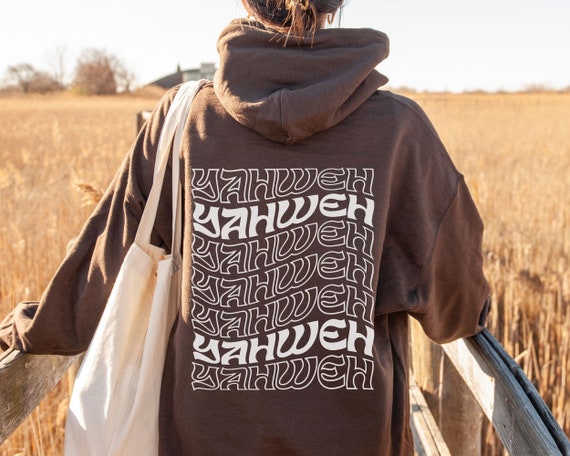 Yahweh YHWH Hoodie Design svg, Retro Christian Sublimation, Boho Yeshua Bible Verse PNG, Names of God design, Front and Back, Commercial Use
