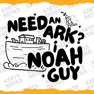 "Need An Ark? I Noah Guy" Funny Religious T-Shirt - Men's Or Women's Organic Cotton - View #7