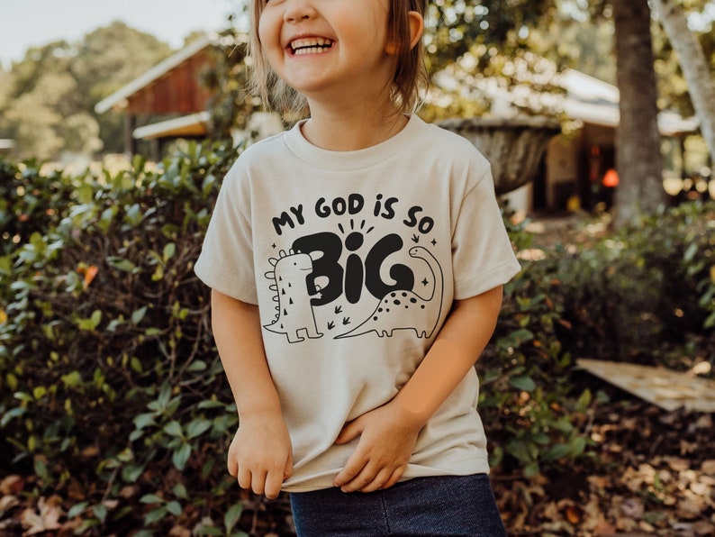 My God is SO Big Boys Tshirt SVG, Christian Shirts Cut File For Kids, Biblical Toddler Tee Design, Kid Dinosaur Sublimation, Bible Verse PNG image 1