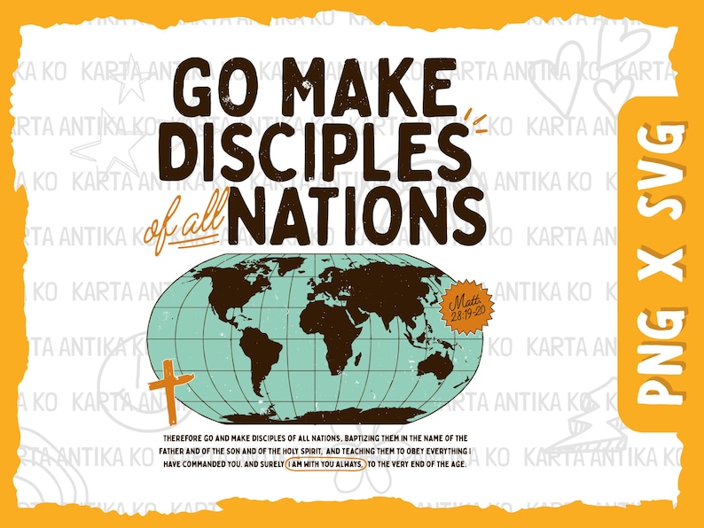 Making Disciples Stickers Go Make Disciples Design Svg, Retro Christian Father Sublimation ...