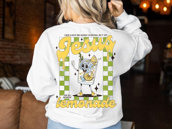 Retro My Jesus Makin Lemonade png, Vintage Christian Lyrics Shirt png, Women's Bible Verse PNG, Religious Lemon Faith png, Commercial Use