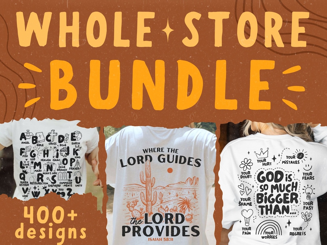 Christian Whole Store Bundle, Entire Shop SVG, Bible Affirmation Shirt