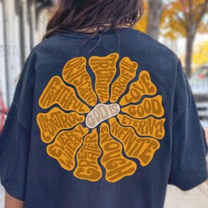Gott ist gut Shirt Design, Retro Christian Flower Hoodie svg, Sommer religiöse Bibel Affirmation svg, Boho Floral Sublimation, kommerzielle Nutzung