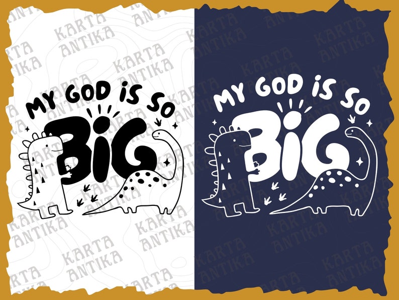 My God is SO Big Boys Tshirt SVG, Christian Shirts Cut File For Kids, Biblical Toddler Tee Design, Kid Dinosaur Sublimation, Bible Verse PNG image 2