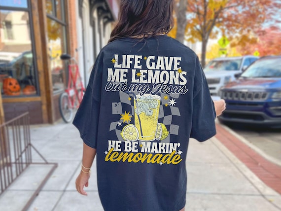 Vintage My Jesus He Makin Lemonade png, Retro Christian Shirt png, Women Bible Verse PNG, Religious Life Gave Me Lemons png, Commercial Use