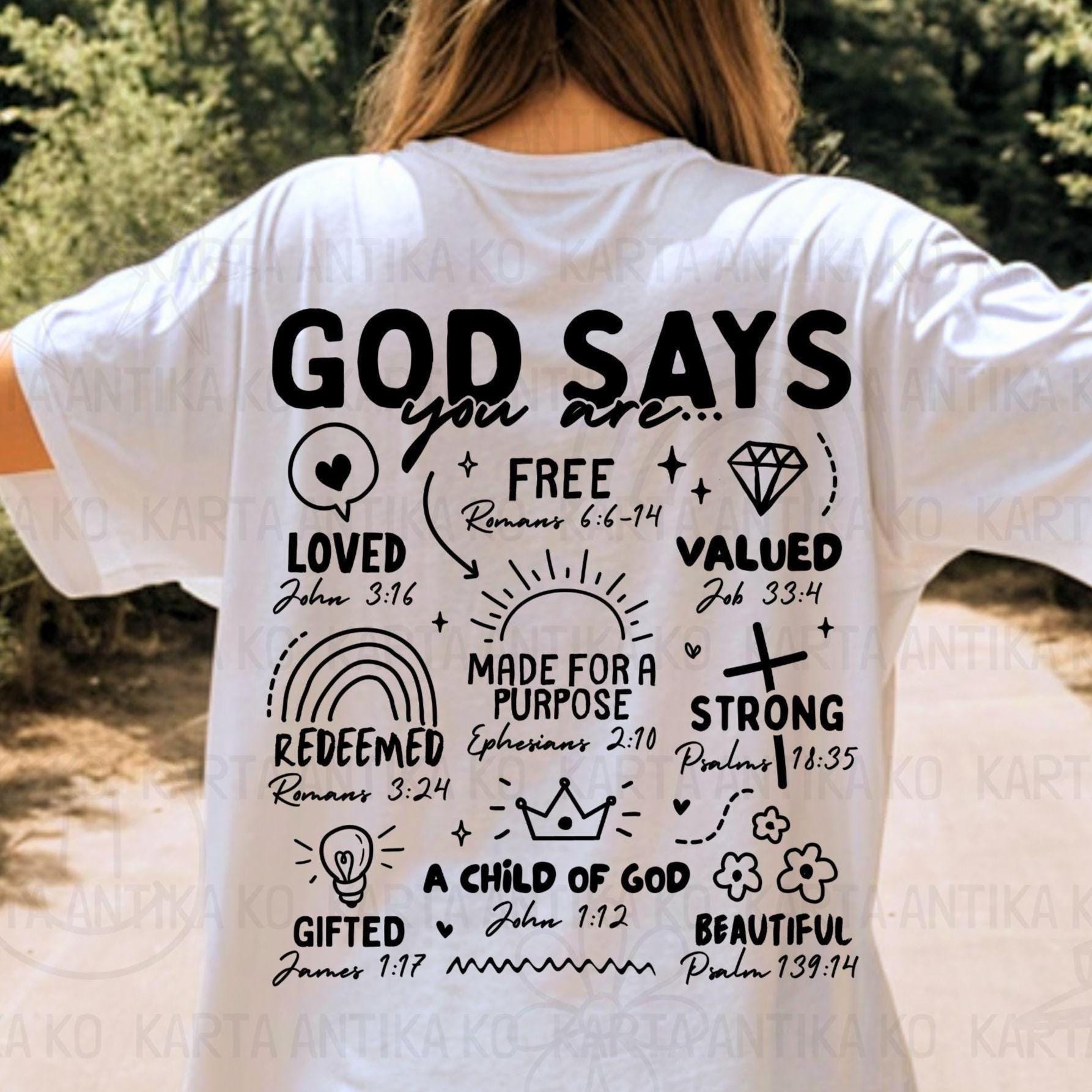 God Says You Are Shirt Design svg, Retro Christian Collage Sublimation, Bible Affirmation PNG, Dear Person Doodle design png, Commercial Use