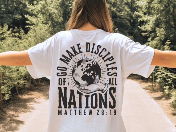 Go Make Disciples Hoodie Design svg, Retro Christian Sublimation, Vintage Men's Bible Shirt PNG, Minimal Christian Dad png, Commercial Use