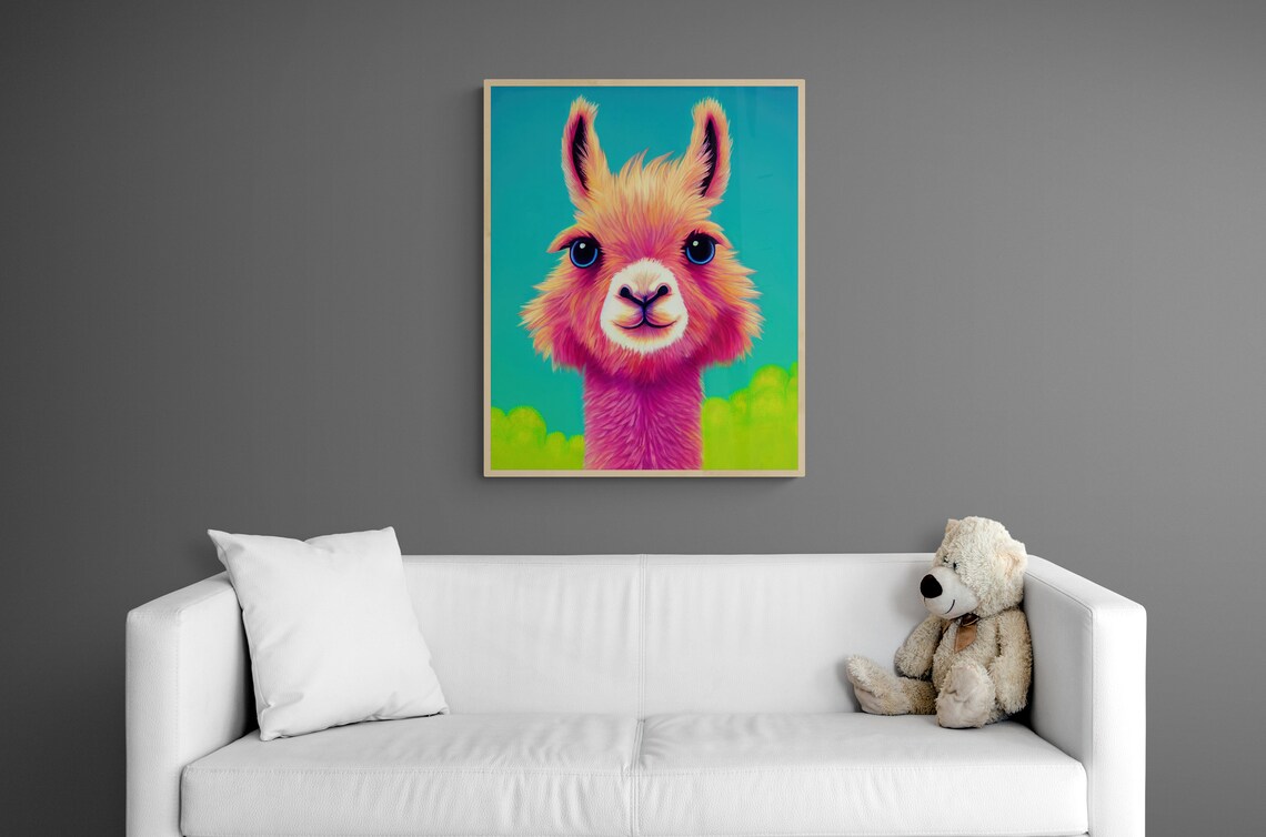 Cute Baby Llama Printable - Lama Print Alpaca Print Nursery Animal ...