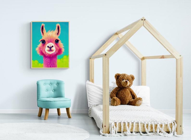 Cute Baby Llama Printable - Lama Print Alpaca Print Nursery Animal ...