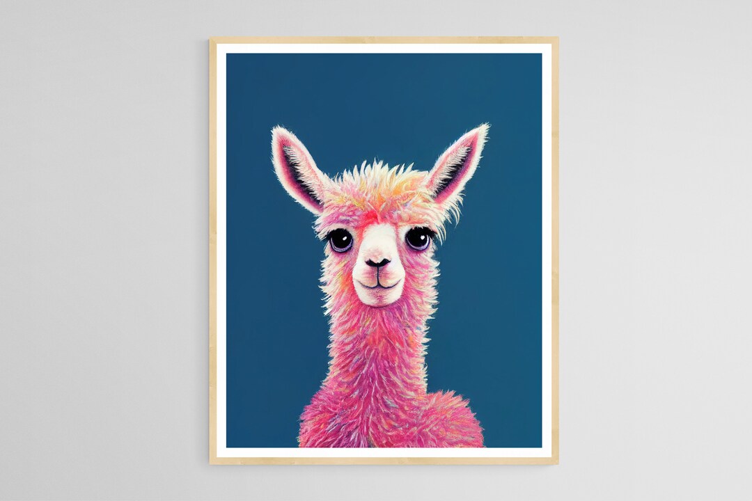Cute Baby Llama Printable - Nursery Wall Art, Baby Shower Gift ...