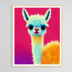 Cute Baby Llama Printable - Alpaca Print Llama Print Funny Animal ...
