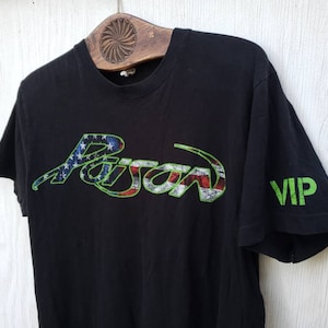 Vintage 90&#39;s POISON Tshirt VIP Band Tee .