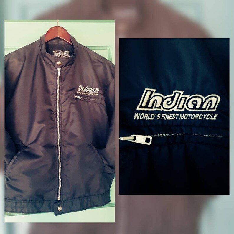 Vintage Indian Motorcycle Er Jacket Made In Canada