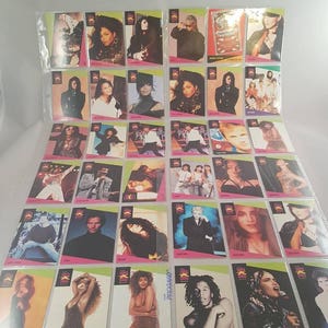 90's ProSet Superstars Music Cards, Janet Jackson, Madonna, Tina Turner, En Vogue, Lenny Kravitz, Ziggy Marley, Richard Marx, 36 pc.