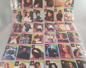 90's ProSet Superstars Music Cards, Janet Jackson, Madonna, Tina Turner, En Vogue, Lenny Kravitz, Ziggy Marley, Richard Marx, 36 pc.