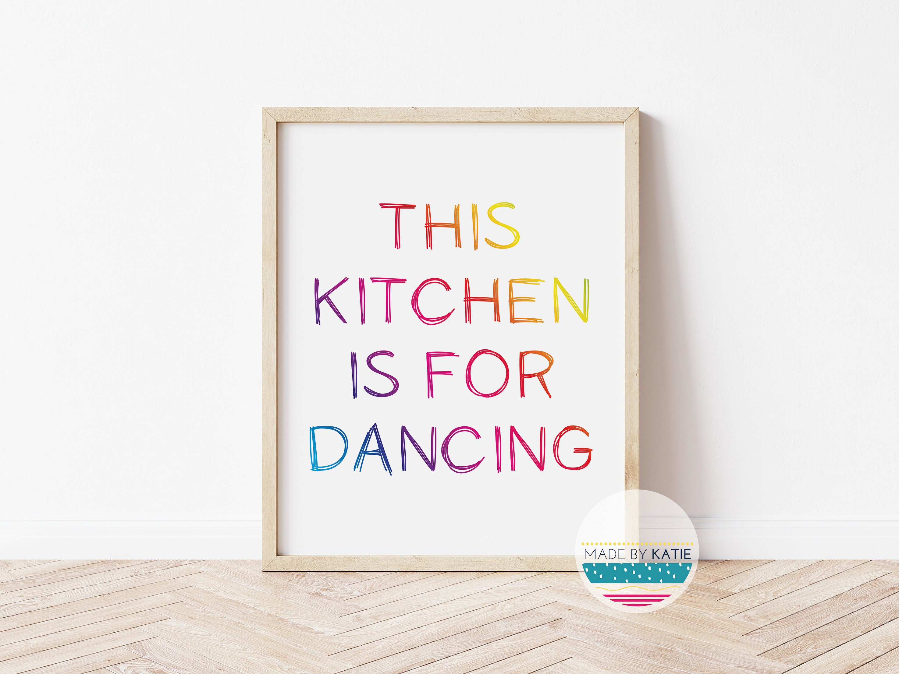 This Kitchen Is For Dancing Print Wall Decor kitchen dance Etsy