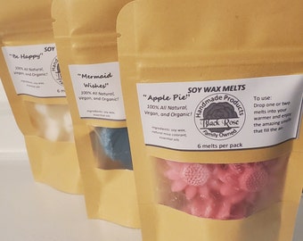 Soy Wax Melts Handmade Aromatherapy All Natural Organic Vegan/Essential Oils