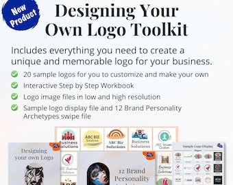 Designing Your Own Logo Toolkit, Step-by-Step Guide to create a unique logo, fully editable Canva templates, get instant digital access now!