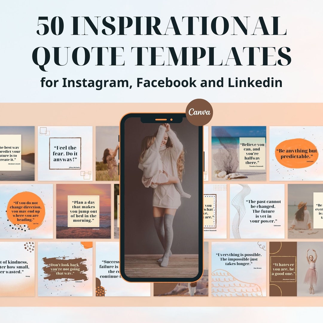 50 Inspirational Quote Templates in Brownstone brown Color Scheme