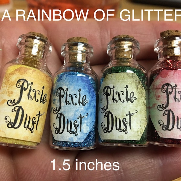 Fairy/Pixie Dust glitter bottle/jar/vial party favors