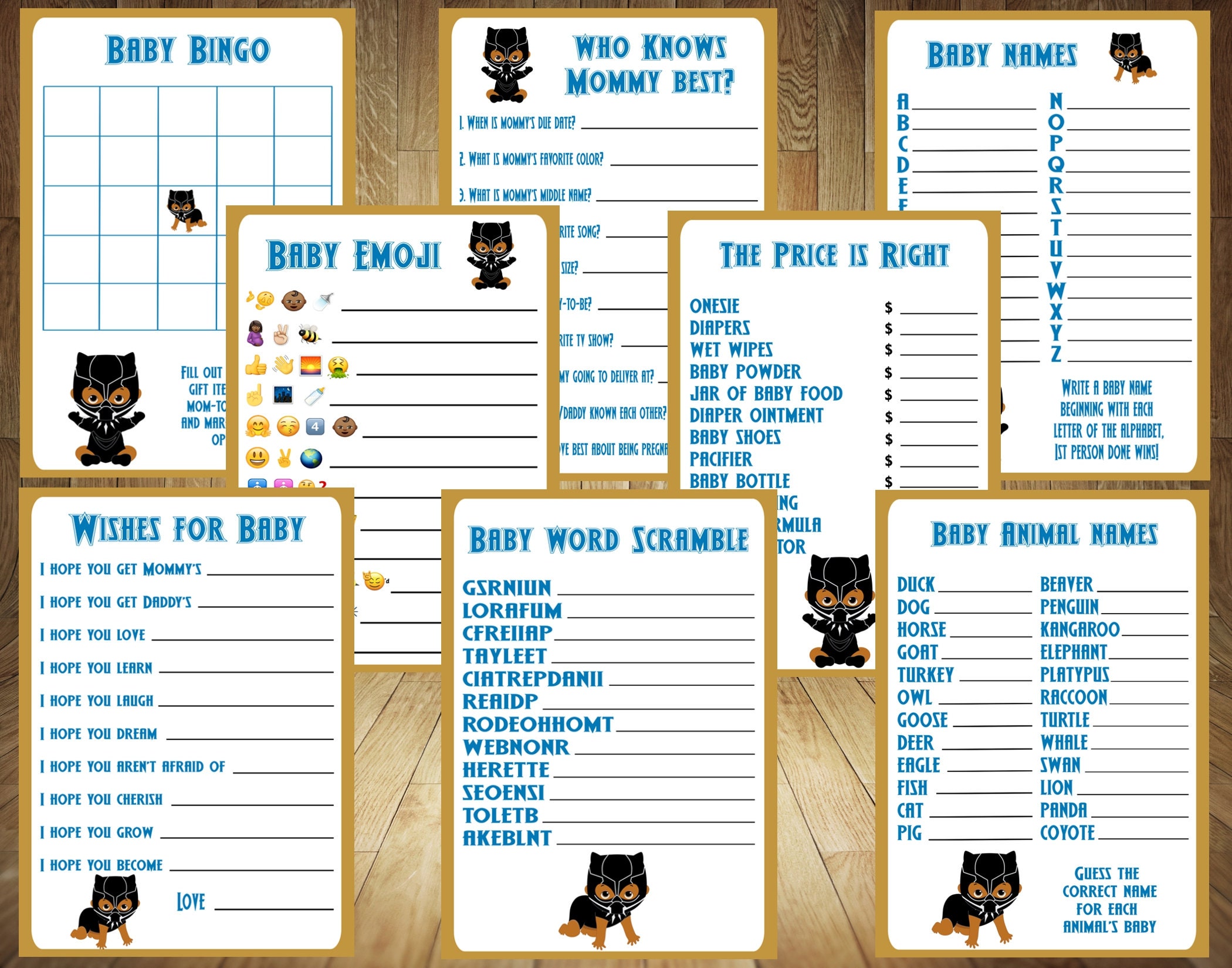 All 8 Games! Black Panther Baby Shower, Black Panther Baby Shower Game