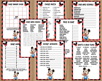 Mickey Mouse-babyshowerspellen, Mickey Mouse-babyshower, Mickey-babyshowerspel, Mickey-babyshower, Mickey-babyshowerspellen