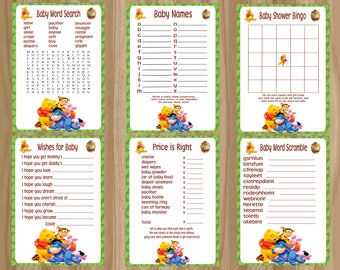 MEGA Sale!!! All 6 Games! Winnie the Pooh Baby Shower Games, Winnie the Pooh Baby Shower, Pooh Baby Shower Game, Digital File
