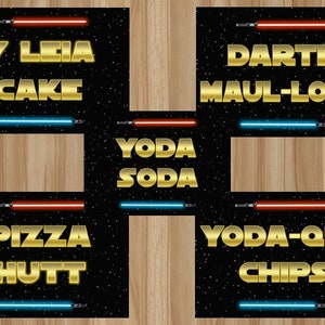 70+ Labels, Star Wars Food Labels, Star Wars Food Tents, Star Wars Buffet, Star Wars Food, Star Wars Printable, Star Wars, Food Tents
