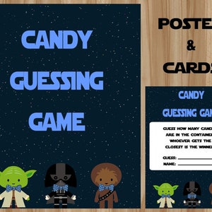 Star Wars Candy Guess Game, Star Wars Baby Shower, Star Wars Baby Shower for Boy, Star Wars Game for Baby Boy, Shower Guessing Game