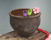 Very Old Clay Vessel, Clay Pots, Ceramic Vase, Clay Pot, Ceramic Pot, Flower Vase, Rustic Bowl, Unique Pot, Antique Clay Jug, Unique decor